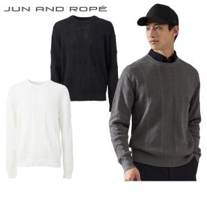 JUN&ROPE ジュン アンド ロペ ニットセーター グレー系 L ゴルフウェア