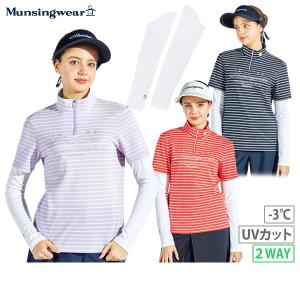 サイズ：M MUNSING WEAR マンシングウェア ×reyn spooner 半袖ポロシャツ ロゴ刺繍 総柄 オレンジ系 [240101431116] ゴルフウェア レディース ストスト MUNSING WEAR マンシングウェア ×reyn spooner 半袖ポロシャツ