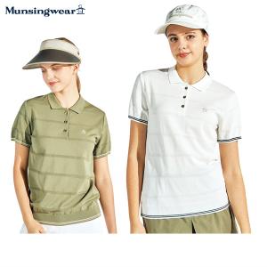 サイズ：M MUNSING WEAR マンシングウェア ×reyn spooner 半袖ポロシャツ ロゴ刺繍 総柄 オレンジ系 [240101431116] ゴルフウェア レディース ストスト MUNSING WEAR マンシングウェア ×reyn spooner 半袖ポロシャツ