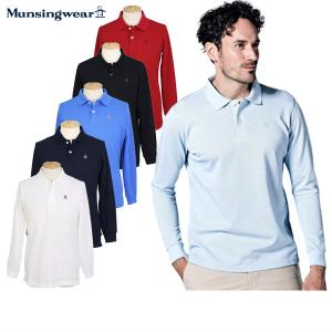 Munsingwear 公式 マンシングウェア ドット鹿の子長袖ポロシャツ