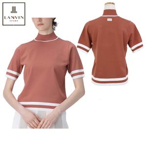 サイズ：38 LANVIN SPORT ランバン スポール  半袖ポロシャツ  ホワイト系 [240101420680] ゴルフウェア レディース ストスト LANVIN SPORT 公式 ランバン スポール ダンボールニット 半袖