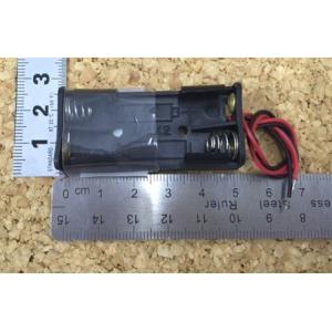 単4x2本 電池ケース 【オープン】 リード線付き