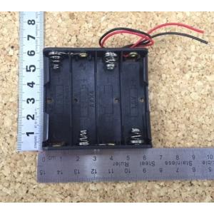 単3x4本 電池ケース 【オープン】 リード線付き