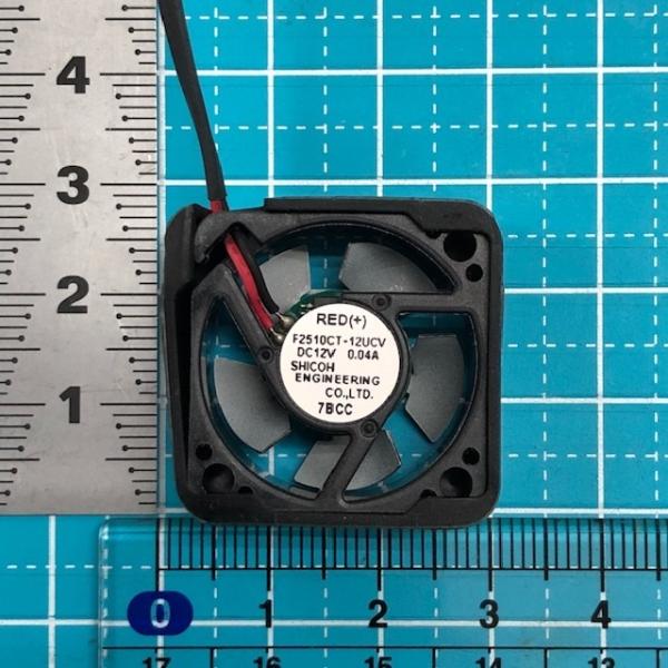 25mm角　厚み10mm　DC12V　FAN