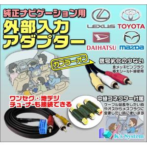 NHCT-W54/NHCT-D54 トヨタ純正ディーラーオプションナビ対応 外部入力アダプター メス端子変換プラグ付属 全長１m 金メッキ仕様 (ADP-10)｜t-plaza