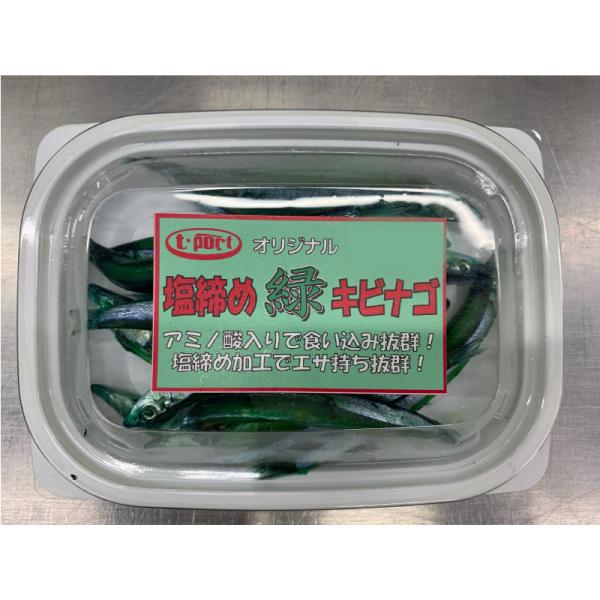 冷凍エサ　オリジナル　塩締め　緑キビナゴ　タチウオテンヤ　海上釣堀