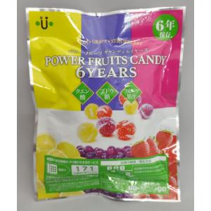 ユニーク総合防災 パワーフルーツ キャンディ 6YEARS 防災食 お菓子 6年保存