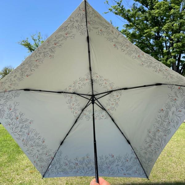 セール品 晴雨兼用 軽量 折りたたみ傘 リーフ柄 SMV-40122 遮熱 マブワールド mabu ...