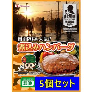 日本ハム 5個セット 煮込みハンバーグ 陸上自衛隊 戦闘糧食モデル 5年保存 ミリメシ 非常食 防災食 備蓄