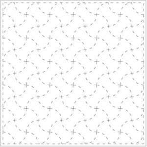 刺し子 夢ふきん 横田 ダルマ  分銅つなぎ 白地 伝統柄 4