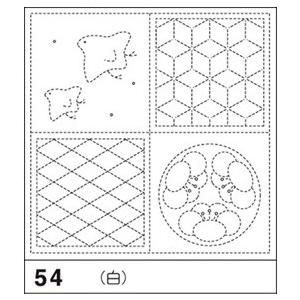 刺し子 花ふきん 布パック オリムパス 絵あわせ 白 和柄 図案 54 Op Shn W 54 セイカ堂小売部 ヤフー店 通販 Yahoo ショッピング