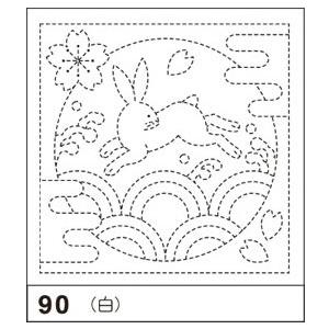 刺し子 花ふきん 布パック オリムパス うさぎと青海波