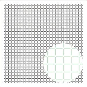 刺し子 ふきん 横田 ダルマ 一目格子 白地 一目刺し 1103