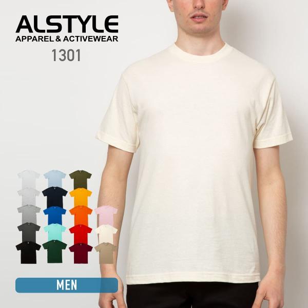 tシャツ メンズ 半袖 ALSTYLE アルスタイル 6.0オンス クラシック Tシャツ 1301 ...