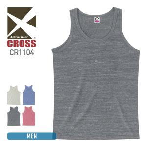 タンクトップ メンズ 無地 CROSS クロス 4.7オンス トライブレンドタンクトップ cr1104 杢 霜降り シンプル 夏 夏男｜t-shirtst