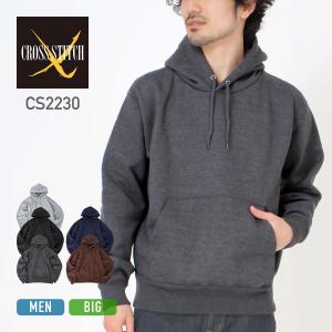 パーカー メンズ 無地 CROSS STITCH 15.6オンス クロスステッチ ワイルドPOパーカー 裏起毛 cs2230 かぶり パーカー スウェット カジュアル ストリート S-3XL