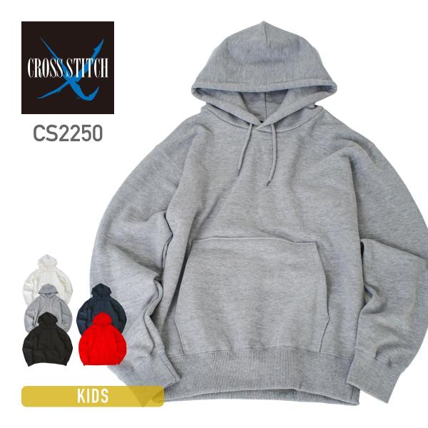 パーカー 無地 CROSS STITCH クロスステッチ レギュラーPOパーカー 裏毛 裏パイル キ...