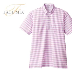 ポロシャツ メンズ FACEMIX フェイスミックス チェックプリントポロシャツ fb4523u 男女兼用 ユニセックス 吸水速乾 ストレッチ｜t-shirtst