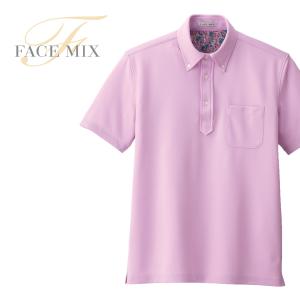 ポロシャツ メンズ 半袖 FACEMIX フェイスミックス メンズポロシャツ(花柄 B) fb5025m ボタンダウン コンフォートセンサー ストレッチ 左胸ポケット S-5L｜t-shirtst