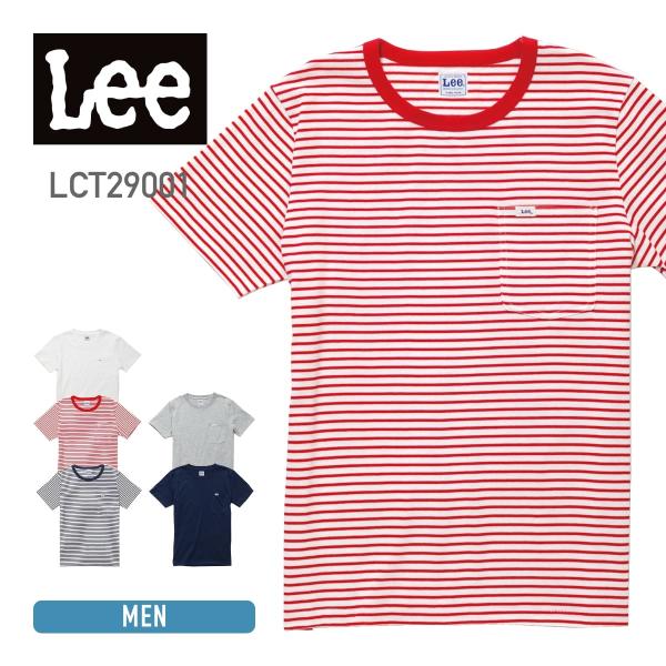 tシャツ メンズ Lee (リー) T-シャツ lct29001 ポケット付 ボーダー カラー ユニ...