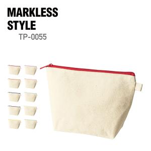 バッグ 無地 MARKLESS STYLE マークレススタイル カラーファスナーキャンバスデイリーポーチ TP-0055 男女兼用 収納 整理 整頓 小物入れ メイクポーチ