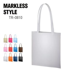 トートバッグ  MARKLESSSTYLE マークレススタイル 不織布フラットショルダートート tr-0810 男女兼用 肩がけ A4｜t-shirtst