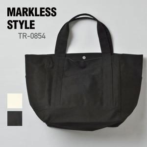 トート バッグ 無地 MARKLESS STYLE マークレススタイル 14.0オンス 厚手キャンバス ポケットマルチトート (M) TR-0854 男女兼用 内ポケット 環境 SDGs