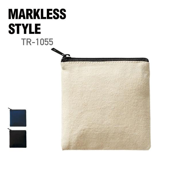 ポーチ 無地 MARKLESS STYLE マークレススタイル ライトキャンバス フラットポーチ (...