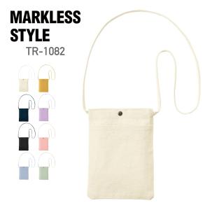 ショルダー バッグ 無地 MARKLESS STYLE マークレススタイル 10.0オンス キャンバス フロントポケットサコッシュ TR-1082 男女兼用 斜め掛け ホック付 環境 SDGs