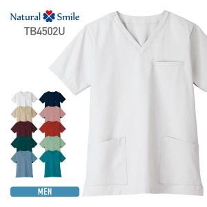 スクラブ 医療 白衣 Natural Smile ナチュラルスマイル ユニセックススクラブ tb4502u 男女兼用 医療 制服 クリニック ストレッチ カラー スクラブ 防菌防臭｜t-shirtst