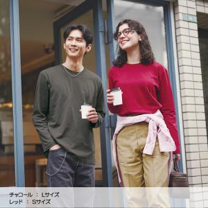 ロンT メンズ 長袖 Tシャツ 無地 綿100...の詳細画像1