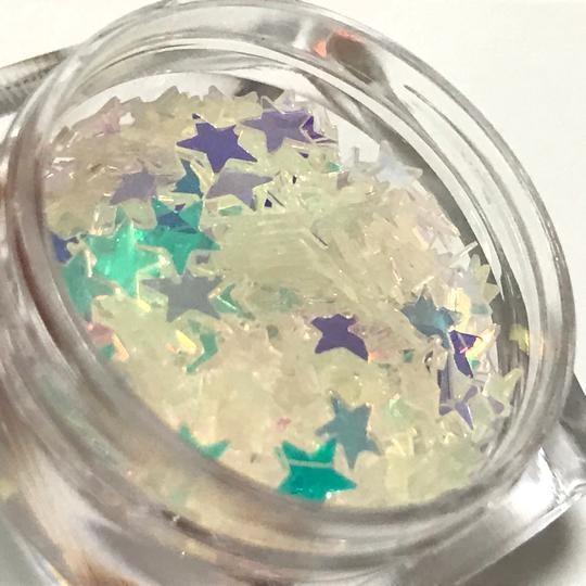 星のホログラムQ/4mm/クリアオーロラ/ネイル/レジン封入/スター