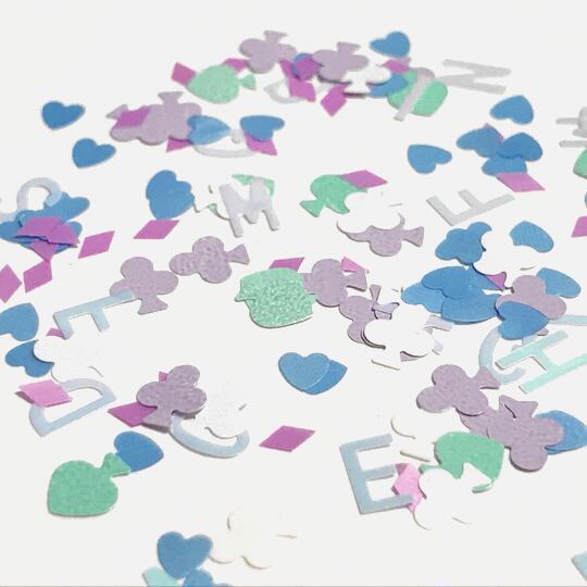 トランプマークのホログラムB パステル オーロラ 寒色系 アルファベット スペード ハート クラブ ...