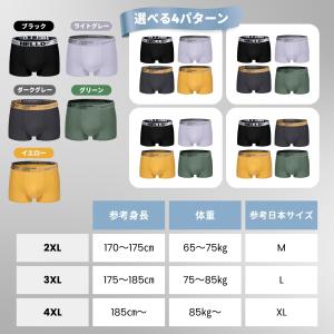 ボクサーパンツ メンズ 下着 4枚 セット ボ...の詳細画像5