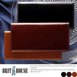 コードバン 長財布 メンズ 札入れ 日本製 本革 小銭入れなし BRIT HOUSE｜t-style