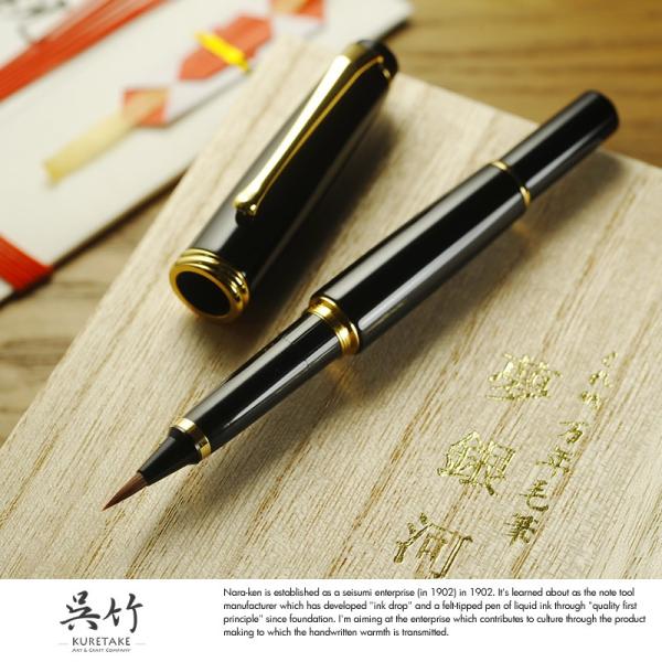 呉竹 万年毛筆 夢銀河 男性用 高級筆ペン 万年筆 日本製 DAY-140-11