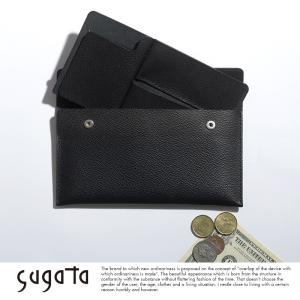長財布 牛革 メンズ sugata ロングウォレット 工夫の重なり  本革 財布 おしゃれ 日本製 薄い 薄型｜t-style