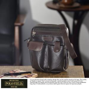 ショルダーバッグ メンズ 横型 POLOFIELD ハンドル付きショルダー