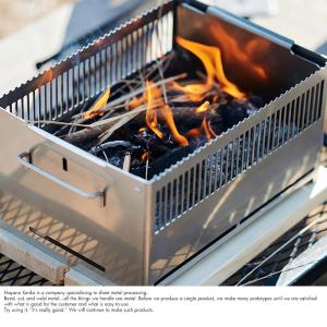 炭焼き器 ステンレス グリル HotCamp ＋Base フルセット 耐熱黒塗装