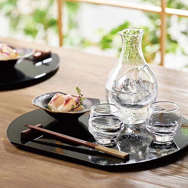 東洋佐々木ガラス 瑠璃 冷酒器 3点セット 氷ポケット付き徳利1個＋おちょこ2個 日本酒 冷酒 グラ...