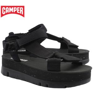 全商品返品可 CAMPER Oruga カンペール オルガ Black ブラック サンダル クロスストラップ フラット｜t-supply