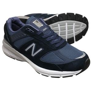 【返品交換可】 ニューバランス M990NV5  幅広 Width:4E NEW BALANCE M990 ネイビー / シルバー 990 正規品 メンズ スニーカー 990V5