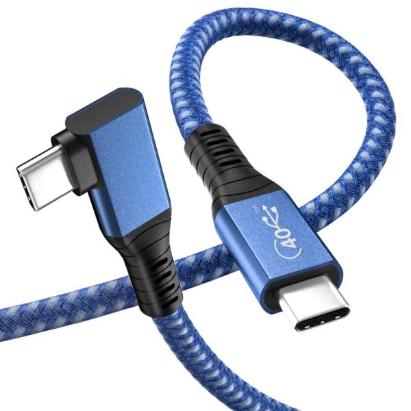 USB4 ケーブル (1m, L字) SLEIJAOOE thunderbolt 4 対応 USB-...