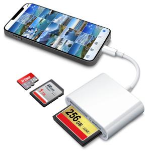 CFカードリーダーfor iPhone/iPad、Lightning to SD/TF/CFカードカメラリーダー、TrailゲームカメラVi｜t-tam-shop