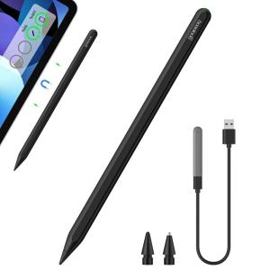 GOOJODOQ 新型 GD13+ スタイラスペン ワイヤレス充電式+Type-C充電式 iPad用 タッチペン Bluetooth ペンシ