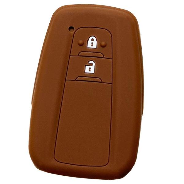 IKTトヨタ車用 スマートキー用シリコンカバー 2ボタン ブラウン / プリウス50系 / RAV4...