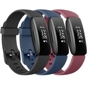 3パックコンパチブルFitbit Inspire 2 バンド ベルト、プレミアム TPU インスパイア バンド、多色オプションの調整可能防水｜t-tam-shop