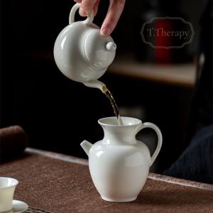 手作り 中国茶器 青磁 急須 煎茶道具 茶壺（青白磁・美人肩） : お茶と