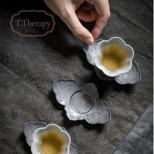 煎茶道具 茶入 四角 染付祥瑞 平安清昌作 加藤清昌作 京焼き 京焼 茶心