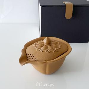 手作り 中国茶器 台湾茶器 白磁 急須 煎茶道具 梨型 茶壺（福禄 土灰釉